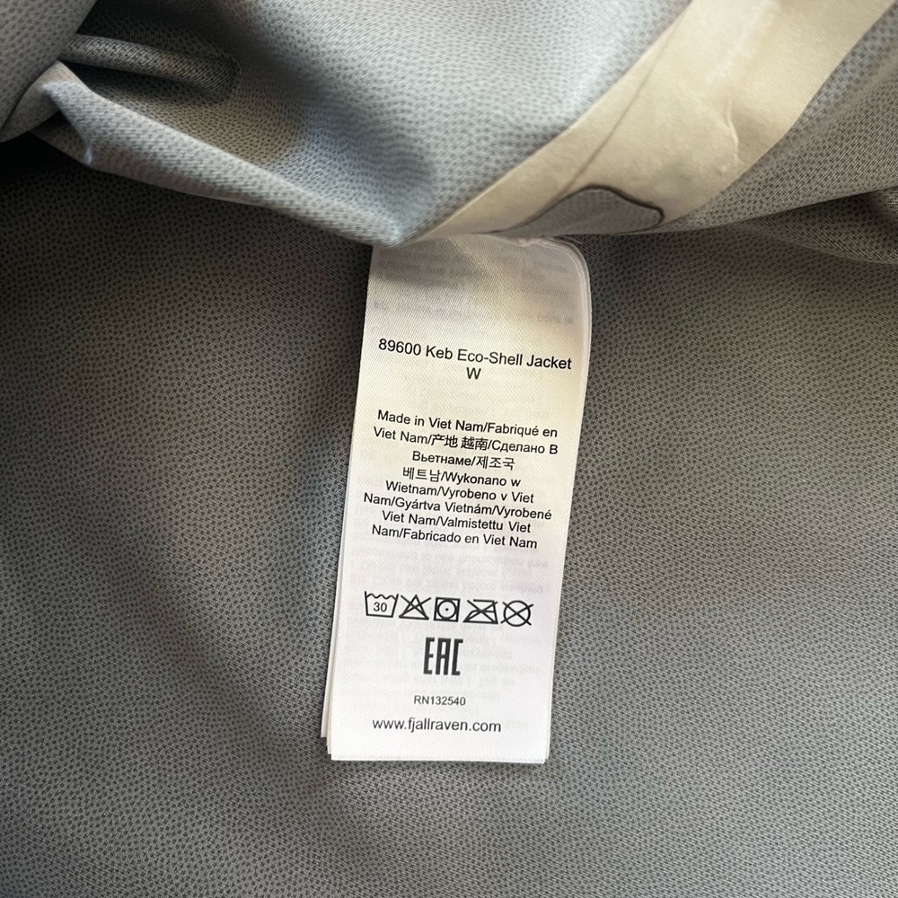 Fjällräven Keb Eco-Shell Waterproof Hooded Rain Jacket Black Women’s Small - Picture 6 of 16